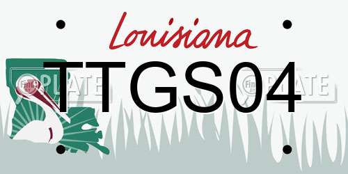 TTGS04 Louisiana License Plate