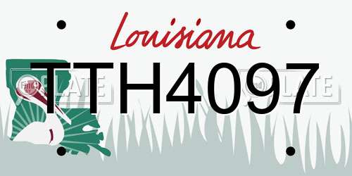 TTH4097 Louisiana License Plate