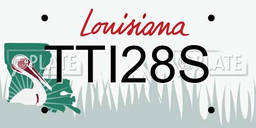 TTI28S Louisiana License Plate