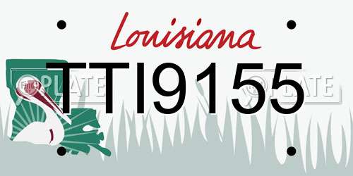 TTI9155 Louisiana License Plate