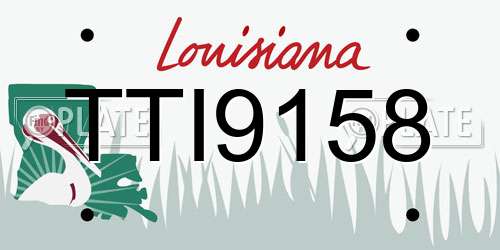 TTI9158 Louisiana License Plate