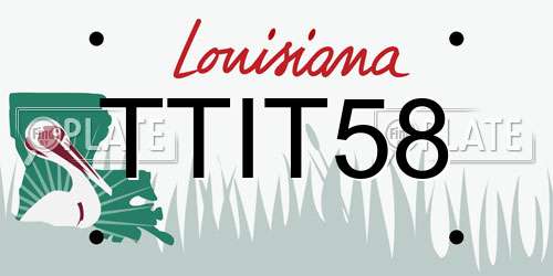 TTIT58 Louisiana License Plate