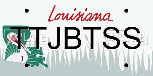 TTJBTSS Louisiana License Plate