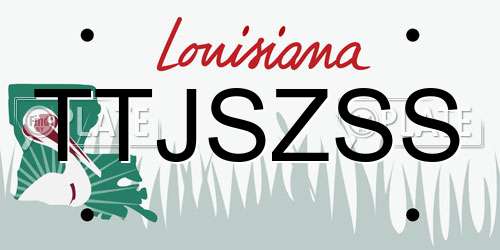 TTJSZSS Louisiana License Plate