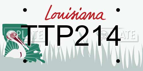 TTP214 Louisiana License Plate