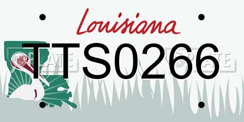TTS0266 Louisiana License Plate