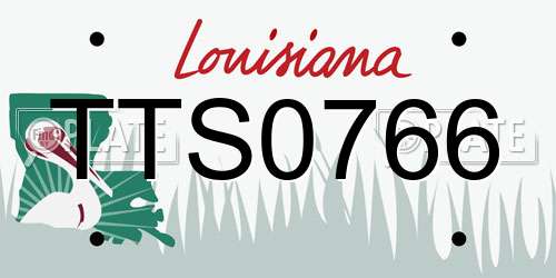 TTS0766 Louisiana License Plate