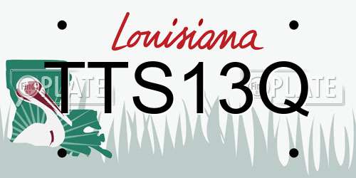 TTS13Q Louisiana License Plate