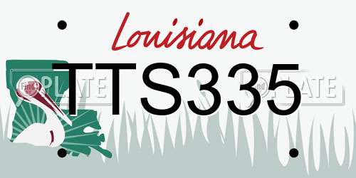 TTS335 Louisiana License Plate