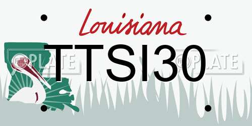 TTSI30 Louisiana License Plate