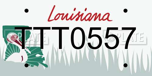 TTT0557 Louisiana License Plate