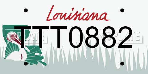 TTT0882 Louisiana License Plate