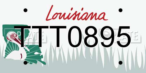 TTT0895 Louisiana License Plate