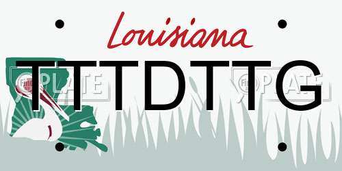 TTTDTTG Louisiana License Plate