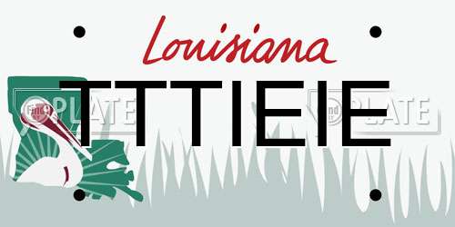 TTTIEIE Louisiana License Plate