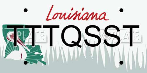 TTTQSST Louisiana License Plate