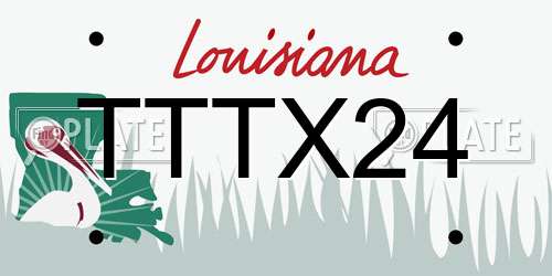 TTTX24 Louisiana License Plate