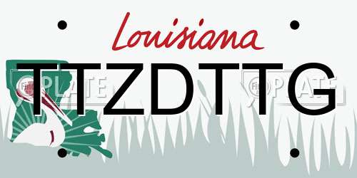TTZDTTG Louisiana License Plate