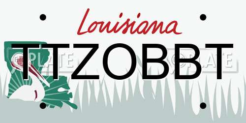 TTZOBBT Louisiana License Plate
