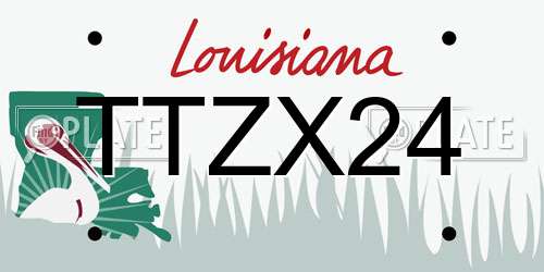 TTZX24 Louisiana License Plate