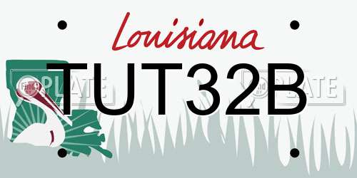TUT32B Louisiana License Plate