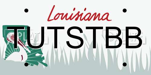 TUTSTBB Louisiana License Plate