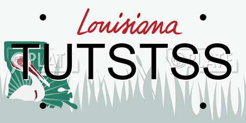 TUTSTSS Louisiana License Plate