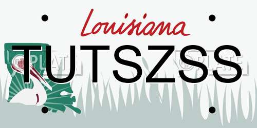 TUTSZSS Louisiana License Plate