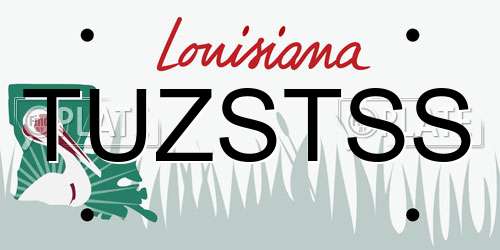 TUZSTSS Louisiana License Plate