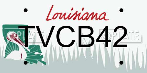 TVCB42 Louisiana License Plate
