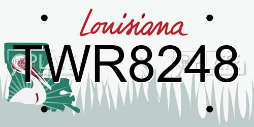 TWR8248 Louisiana License Plate