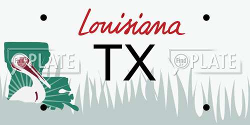 TX Louisiana License Plate