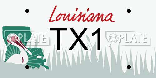 TX1 Louisiana License Plate