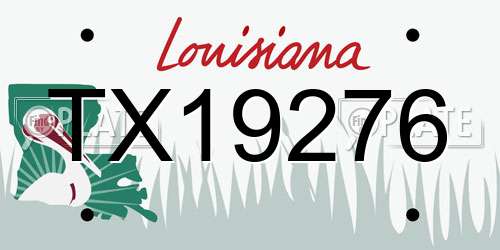 TX19276 Louisiana License Plate