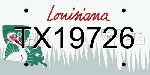 TX19726 Louisiana License Plate