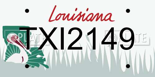 TXI2149 Louisiana License Plate