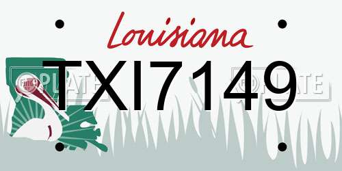 TXI7149 Louisiana License Plate