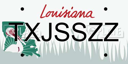 TXJSSZZ Louisiana License Plate