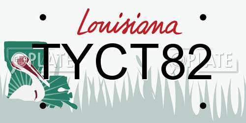 TYCT82 Louisiana License Plate