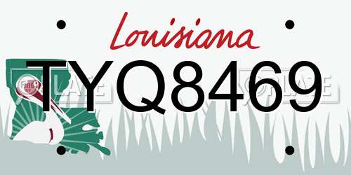 TYQ8469 Louisiana License Plate