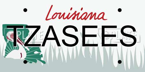 TZASEES Louisiana License Plate
