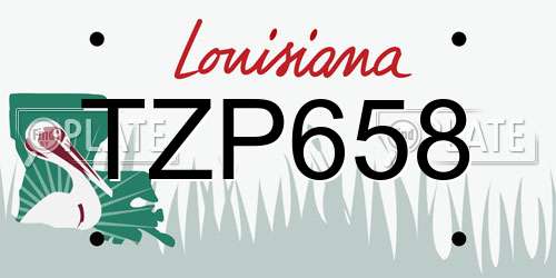 TZP658 Louisiana License Plate