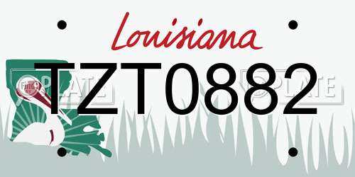 TZT0882 Louisiana License Plate