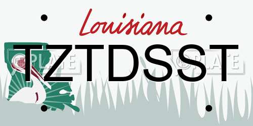 TZTDSST Louisiana License Plate