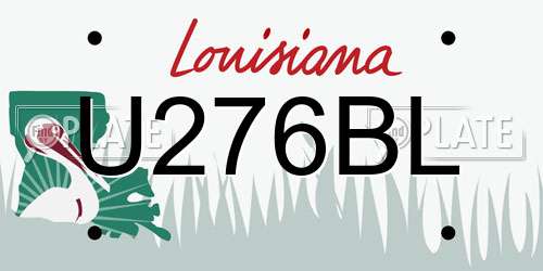 U276BL Louisiana License Plate
