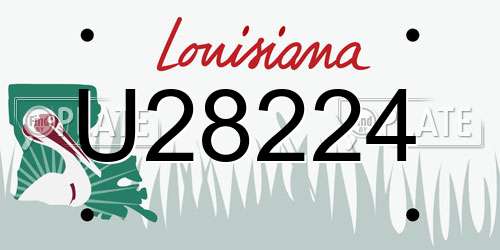 U28224 Louisiana License Plate
