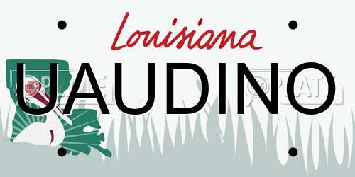 UAUDINO Louisiana License Plate