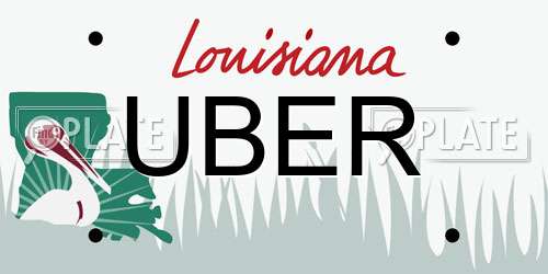 UBER Louisiana License Plate