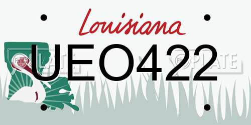 UEO422 Louisiana License Plate