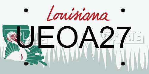UEOA27 Louisiana License Plate